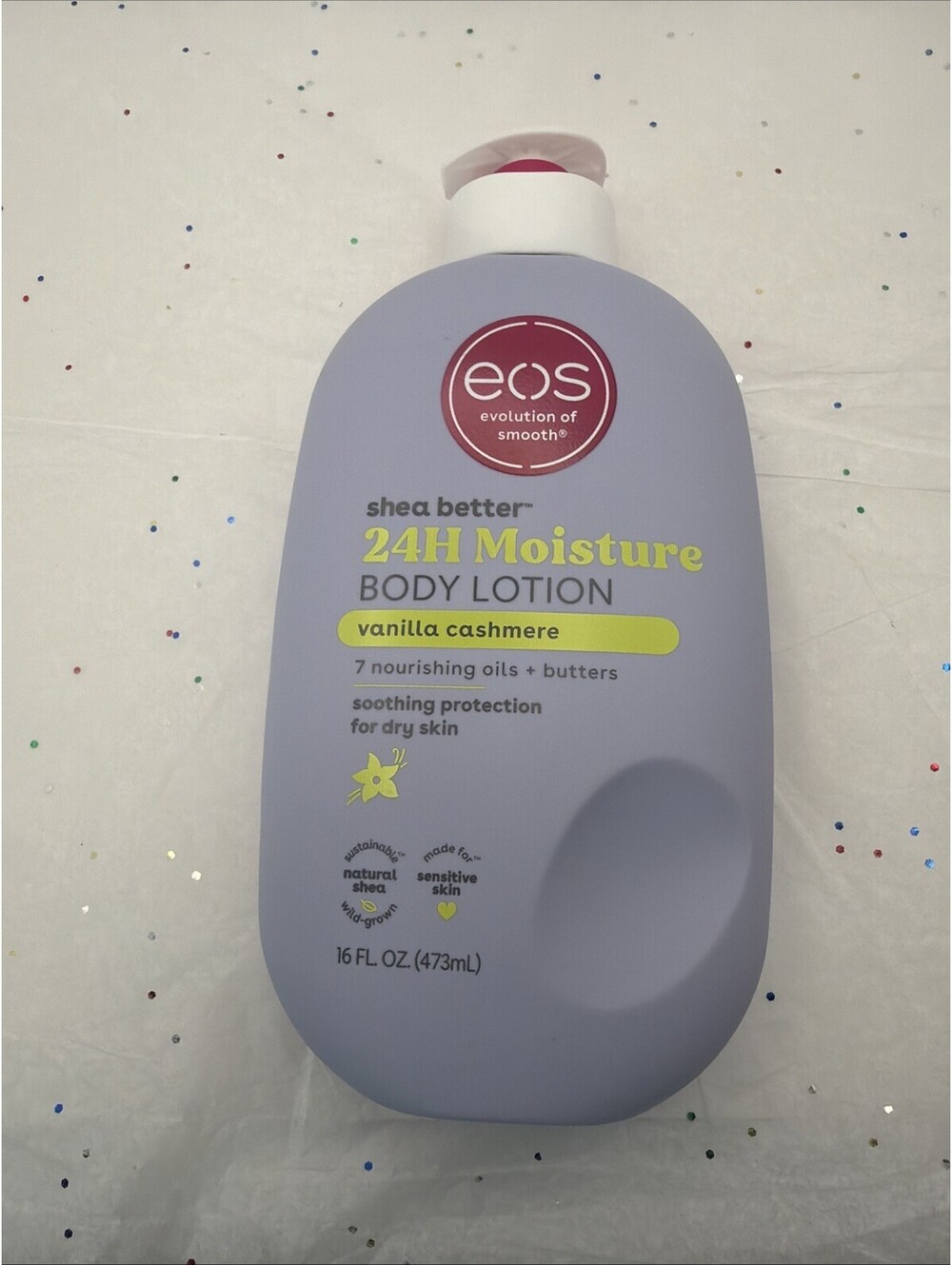 eos Shea Better Body Lotion Vanilla Cashmere 16 oz 24H Moisture Shea Butter NEW